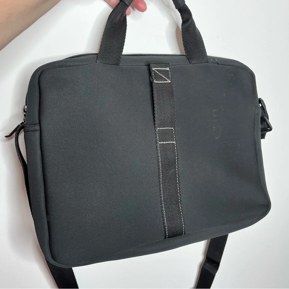 Solo Slim Black and Gray Laptop Bag with Modern Design & Shoulder Strap